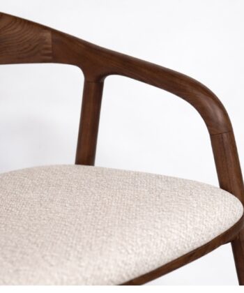Solis Solid European Ash Armchair – Lagos Walnut Finish