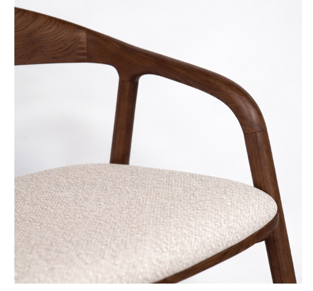 Solis Solid European Ash Armchair – Lagos Walnut Finish
