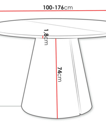 Avalon Round Extendable Dining Table (Ø 100cm & Ø 120cm | Laminate, Oak Sawn Veneer, Sintered Stone)