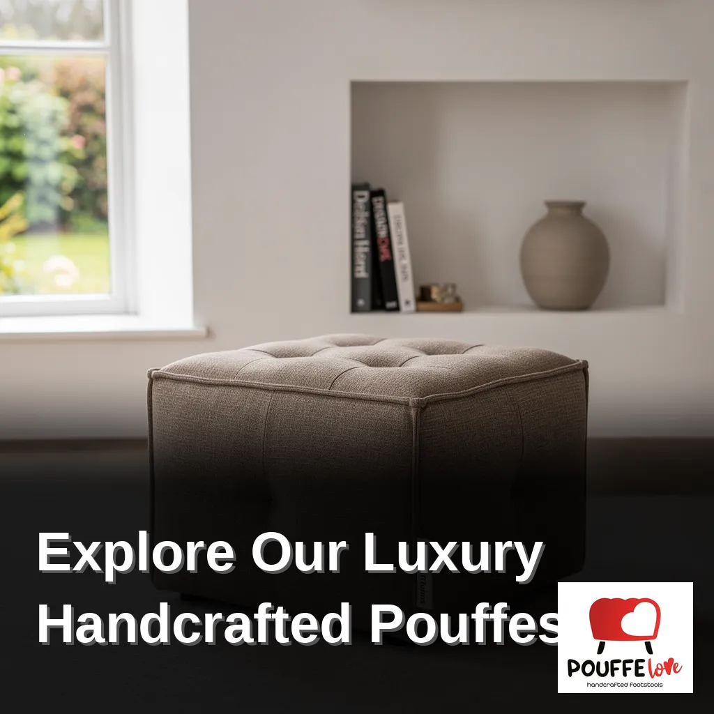 Modern luxury handcrafted pouffe by PouffeLOVE Furnitures