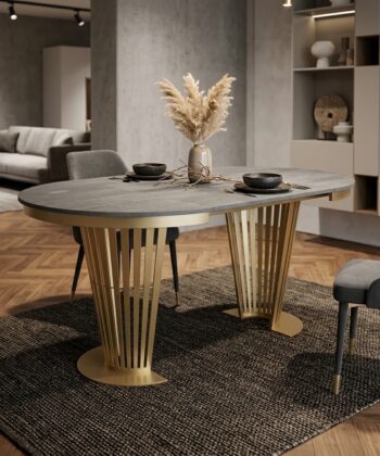 Aura Round Extendable Dining Table (Ø 100cm & Ø 120cm | Standard & Premium EGGER® Laminates)