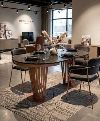 Aura Round Extendable Dining Table (Ø 100cm & Ø 120cm | Standard & Premium EGGER® Laminates)