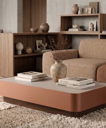 ZENITH Japandi Low Oval Coffee Table (120×60cm × H20cm | Two-Tone Steel Base & Laminated Top)