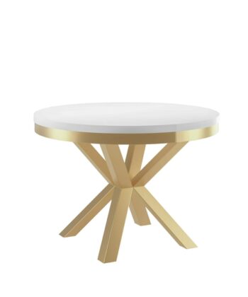 OSLO Round Industrial Extendable Dining Table (Ø100cm to 176cm & Ø120cm to 196cm | Substantial 36mm Top & 60×20mm Steel Subframe)