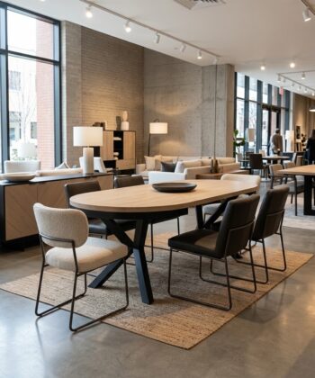 OSLO Round Industrial Extendable Dining Table (Ø100cm to 176cm & Ø120cm to 196cm | Substantial 36mm Top & 60×20mm Steel Subframe)