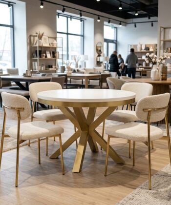 OSLO Round Industrial Extendable Dining Table (Ø100cm to 176cm & Ø120cm to 196cm | Substantial 36mm Top & 60×20mm Steel Subframe)