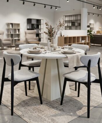 IGNIS Round Extendable Dining Table (Ø100cm to 180cm & Ø120cm to 196cm with Base Ring | Standard & EGGER® Laminates)