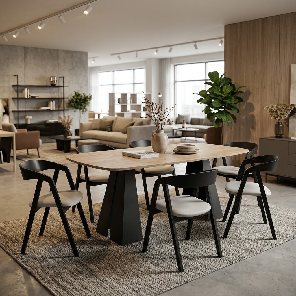 NOVARA Round-to-Oval Extendable Dining Table (100cm to 180cm | 2 Extension Leaves | Standard & EGGER® Laminates)