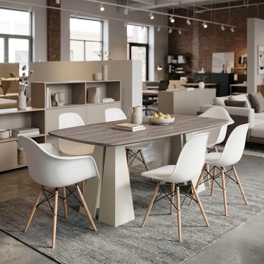 NOVARA Round-to-Oval Extendable Dining Table (100cm to 180cm | 2 Extension Leaves | Standard & EGGER® Laminates)