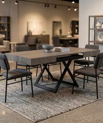 SANNA Height-Adjustable Extendable Coffee-to-Dining Table (120–200cm | 27–80cm Elevation | Premium EGGER® Laminates)