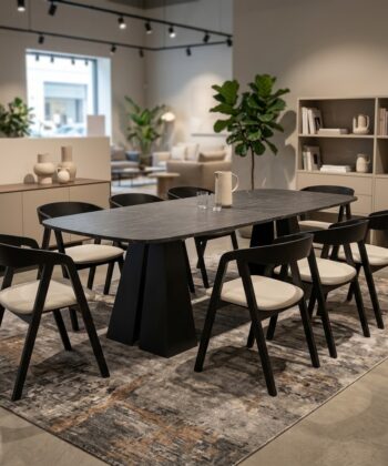 NOVARA Round-to-Oval Extendable Dining Table (100cm to 180cm | 2 Extension Leaves | Standard & EGGER® Laminates)