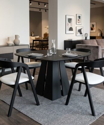 NOVARA Round-to-Oval Extendable Dining Table (100cm to 180cm | 2 Extension Leaves | Standard & EGGER® Laminates)
