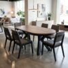 OSLO Round Industrial Extendable Dining Table (Ø100cm to 176cm & Ø120cm to 196cm | Substantial 36mm Top & 60×20mm Steel Subframe)