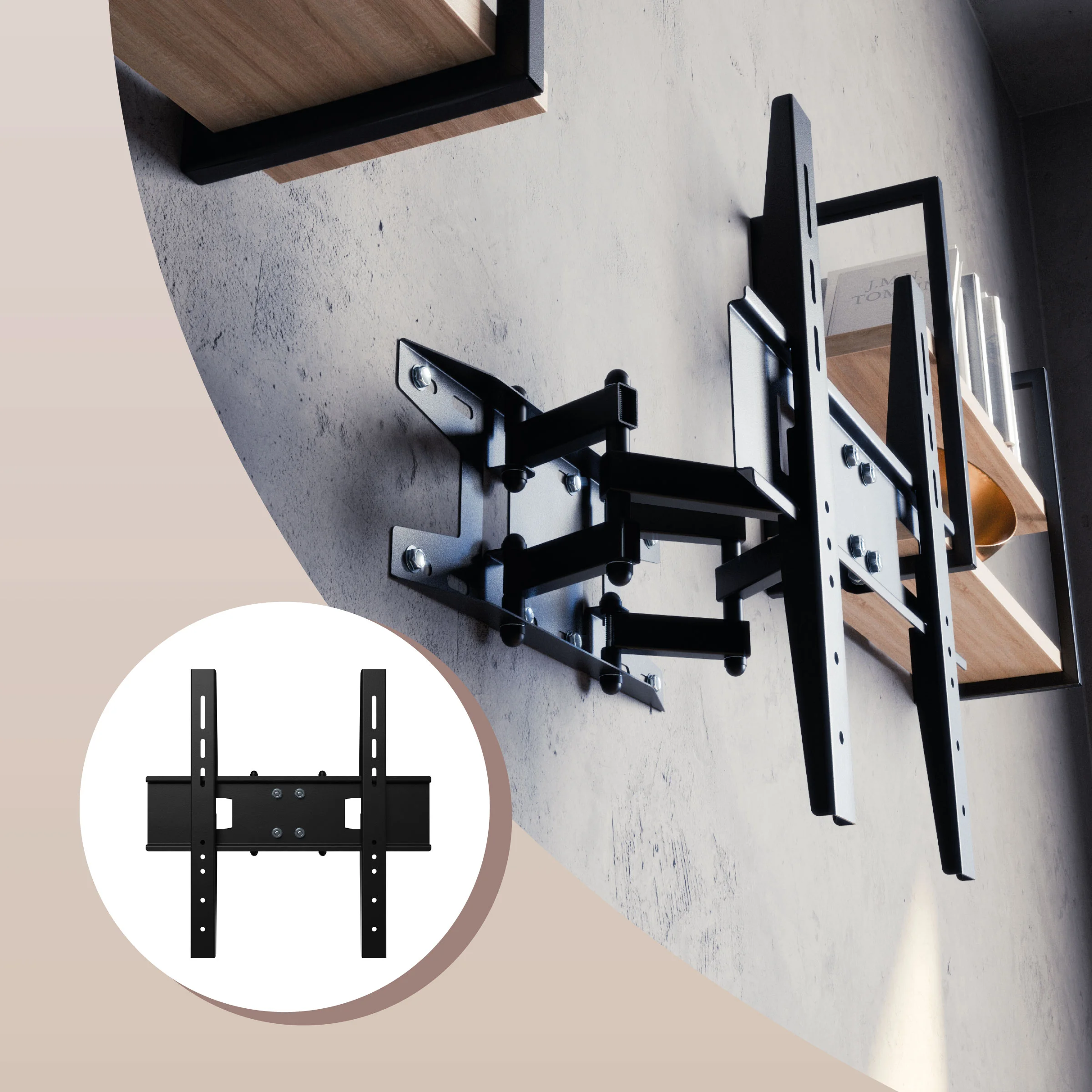 VANTAGE Full-Motion Articulating TV Wall Mount (32″–70″ Screens | Up to 30kg | VESA 100×100 to 400×400)