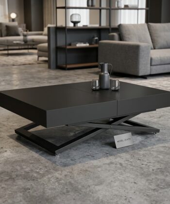 SANNA Height-Adjustable Extendable Coffee-to-Dining Table (120–200cm | 27–80cm Elevation | Premium EGGER® Laminates)