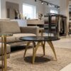 MIRARI Round Loft Coffee Table (Ø75cm × H50cm | 18mm Top & Powder-Coated Steel Base)