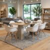NOVARA Round-to-Oval Extendable Dining Table (100cm to 180cm | 2 Extension Leaves | Standard & EGGER® Laminates)