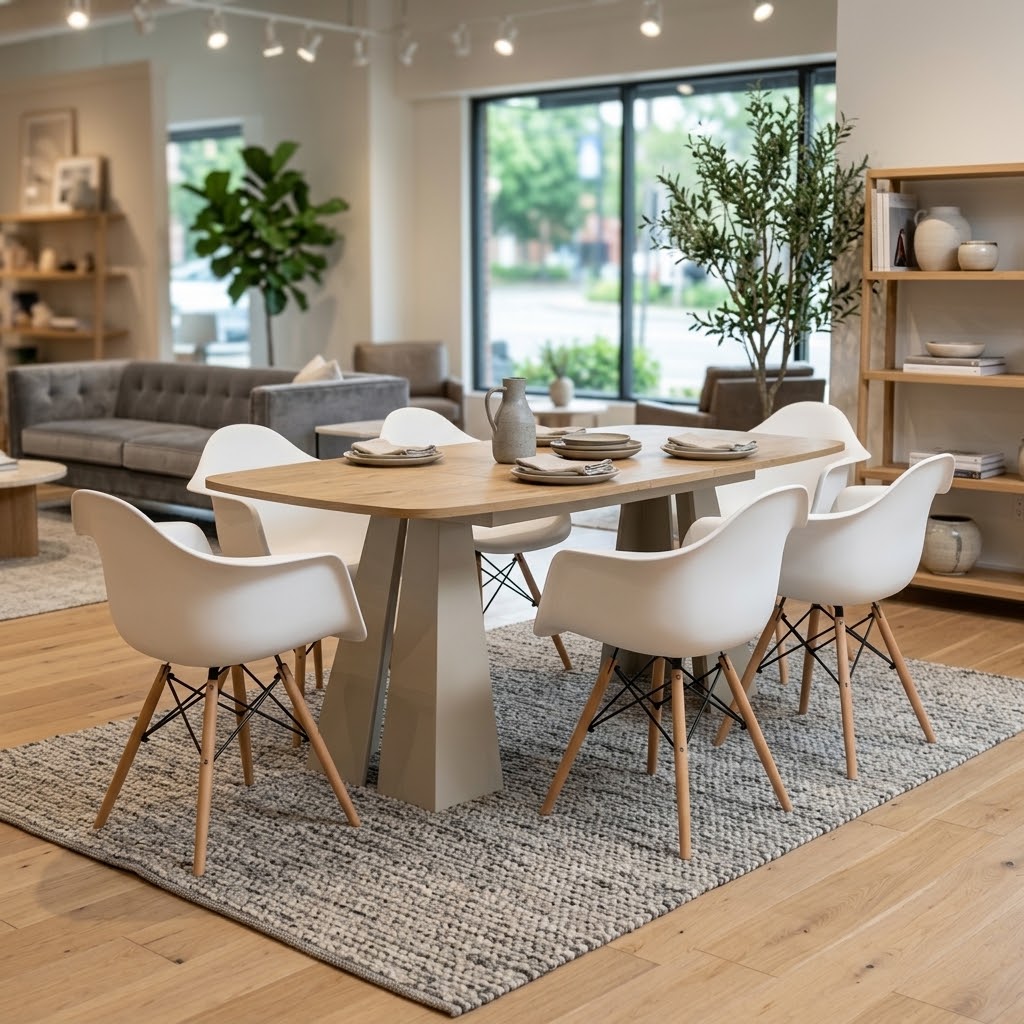 NOVARA Round-to-Oval Extendable Dining Table (100cm to 180cm | 2 Extension Leaves | Standard & EGGER® Laminates)