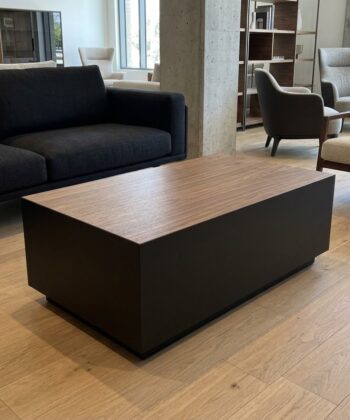 TETRA Low Rectangular Loft Coffee Table (100.6×55.2cm × H35.8cm | 18mm Top & Powder-Coated Steel Frame)