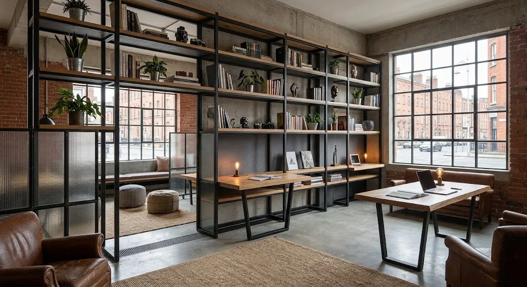 bespoke-industrial-loft-shelving-living-room-ireland.webp