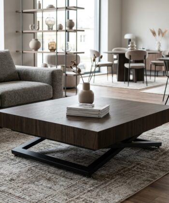 SANNA Height-Adjustable Extendable Coffee-to-Dining Table (120–200cm | 27–80cm Elevation | Premium EGGER® Laminates)
