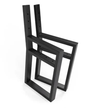 CHRONO Industrial Steel Bench Legs (Set of 2 | Powder-Coated Metal Base for DIY Bench Projects)