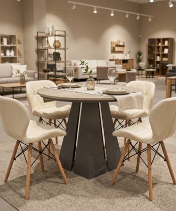 IGNIS Round Extendable Dining Table (Ø100cm to 180cm & Ø120cm to 196cm with Base Ring | Standard & EGGER® Laminates)