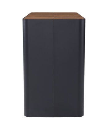 NOVARA Black Laminate Extending Console Table with Cashmere Powder-Coated Steel Frame (110 × 50-300 × 78 cm)
