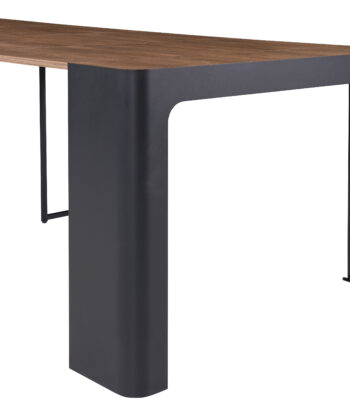 NOVARA Black Laminate Extending Console Table with Cashmere Powder-Coated Steel Frame (110 × 50-300 × 78 cm)