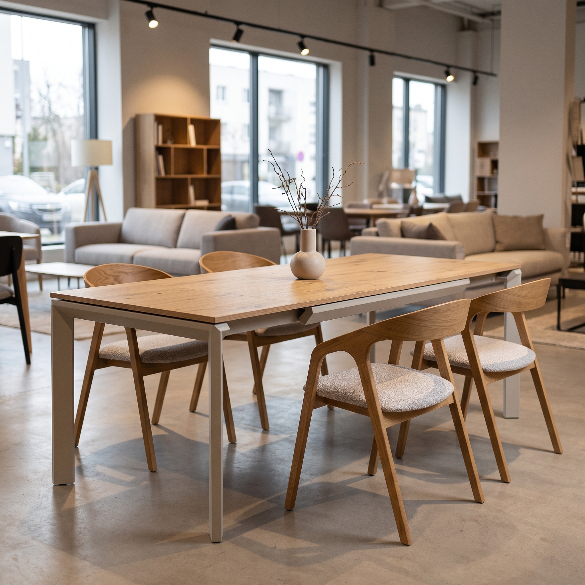 RHOMBUS Rectangular Butterfly Extendable Dining Table (160cm & 180cm | Extends to 250cm & 270cm | Standard & Premium EGGER® Laminates)