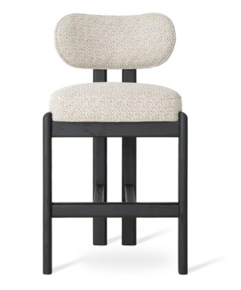 KORU Counter Bar Stool (68cm Seat Height | Solid Wood Frame & Ergonomic Upholstered Seat)