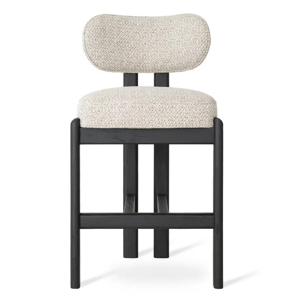 KORU Counter Bar Stool (68cm Seat Height | Solid Wood Frame & Ergonomic Upholstered Seat)
