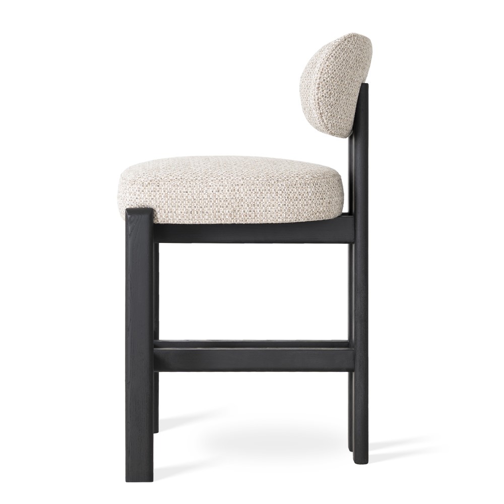 KORU Counter Bar Stool (68cm Seat Height | Solid Wood Frame & Ergonomic Upholstered Seat)