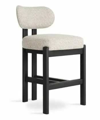 KORU Counter Bar Stool (68cm Seat Height | Solid Wood Frame & Ergonomic Upholstered Seat)