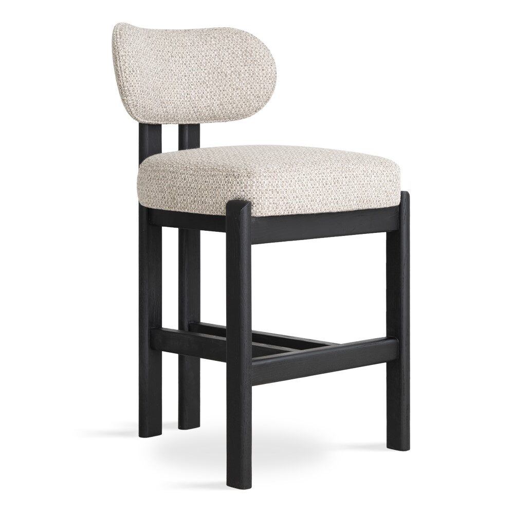 KORU Counter Bar Stool (68cm Seat Height | Solid Wood Frame & Ergonomic Upholstered Seat)