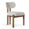 KORU Sculptural Dining Chair (H83cm × W59cm | Exposed Dual Wooden Beam Frame & Upholstered Seat)