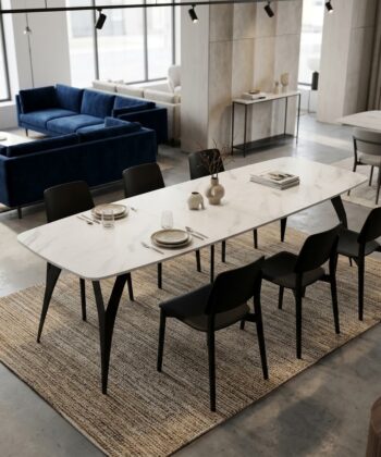 LYRA Oval Y-Frame Extendable Dining Table (140–240cm, 160–260cm & 180–280cm | Standard & EGGER® Laminates)