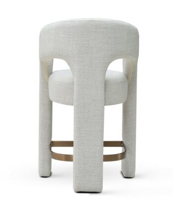 PALOMA Wraparound Counter Bar Stool (68cm Seat Height | Curved Cocoon Shell & Custom Upholstery)