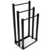 TIVOLI Freestanding 3-Tier Towel & Clothes Rack (45×25×89cm | Matte Black Textured Steel | Loft Bathroom Stand)