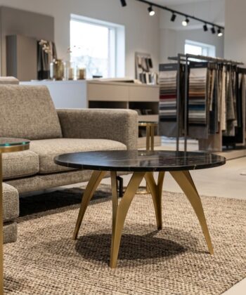 MIRARI Round Loft Coffee Table (Ø75cm × H50cm | 18mm Top & Powder-Coated Steel Base)