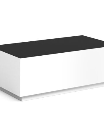 TETRA Low Rectangular Loft Coffee Table (100.6×55.2cm × H35.8cm | 18mm Top & Powder-Coated Steel Frame)