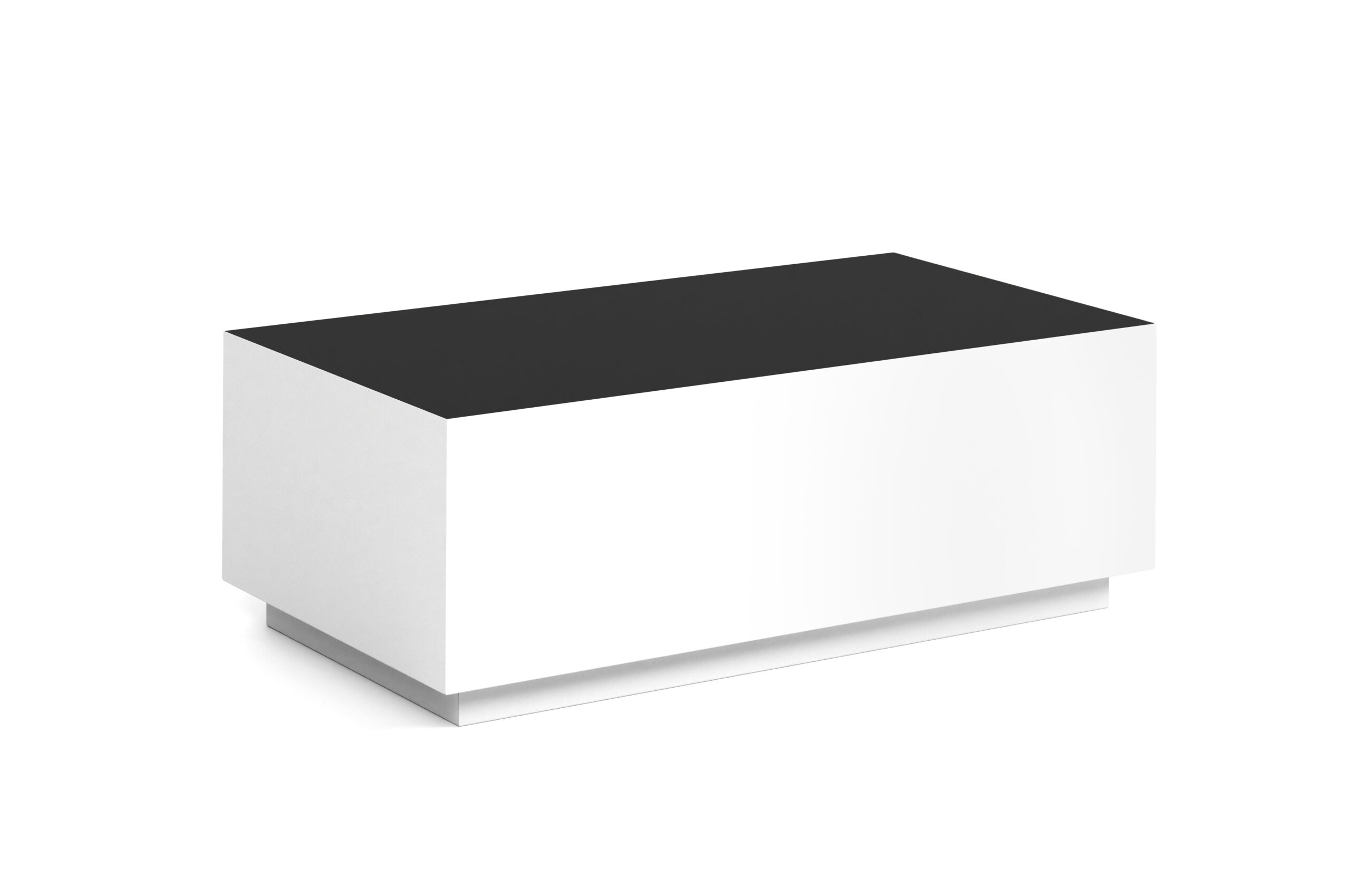 TETRA Low Rectangular Loft Coffee Table (100.6×55.2cm × H35.8cm | 18mm Top & Powder-Coated Steel Frame)