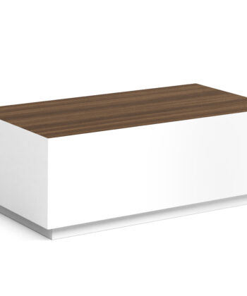 TETRA Low Rectangular Loft Coffee Table (100.6×55.2cm × H35.8cm | 18mm Top & Powder-Coated Steel Frame)