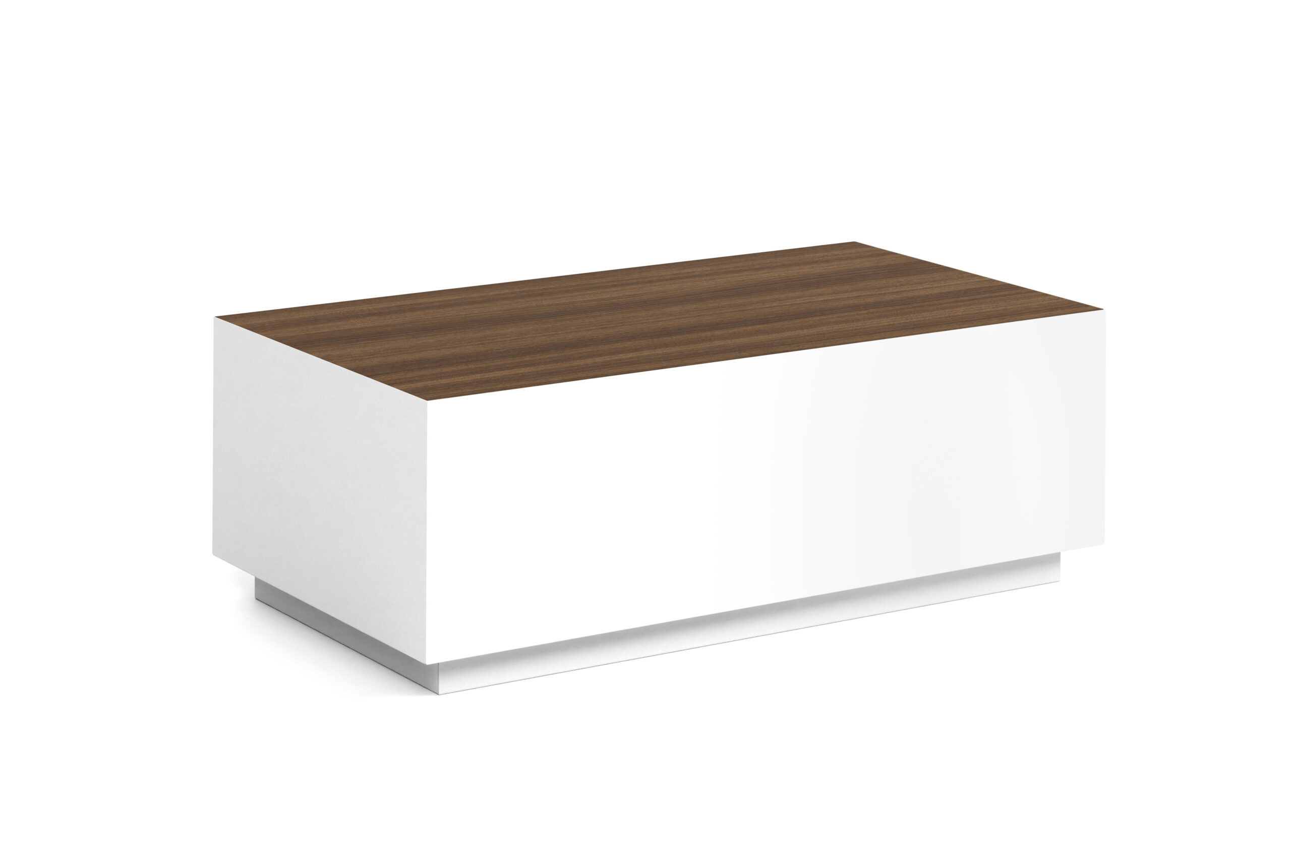 TETRA Low Rectangular Loft Coffee Table (100.6×55.2cm × H35.8cm | 18mm Top & Powder-Coated Steel Frame)