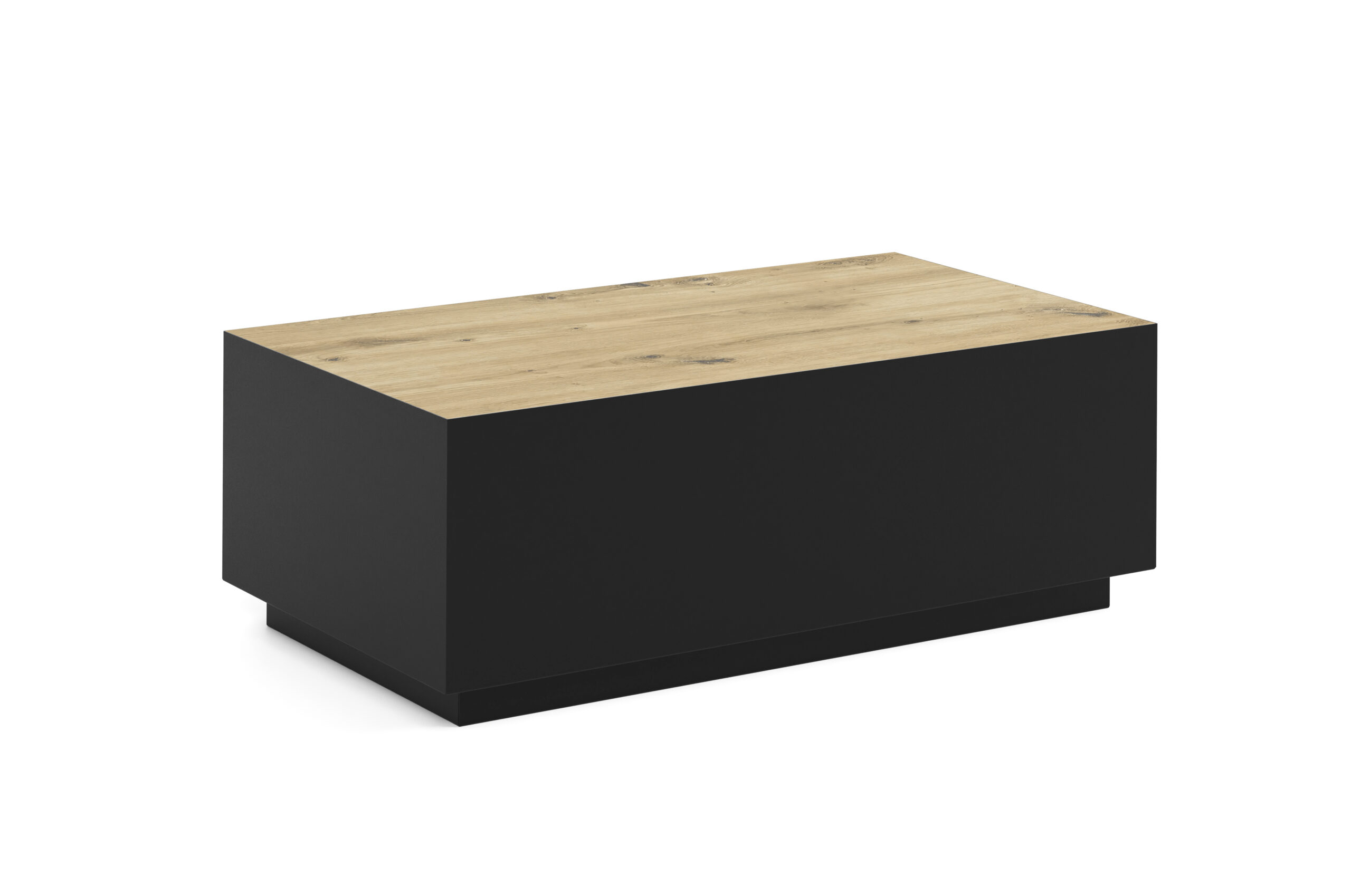 TETRA Low Rectangular Loft Coffee Table (100.6×55.2cm × H35.8cm | 18mm Top & Powder-Coated Steel Frame)