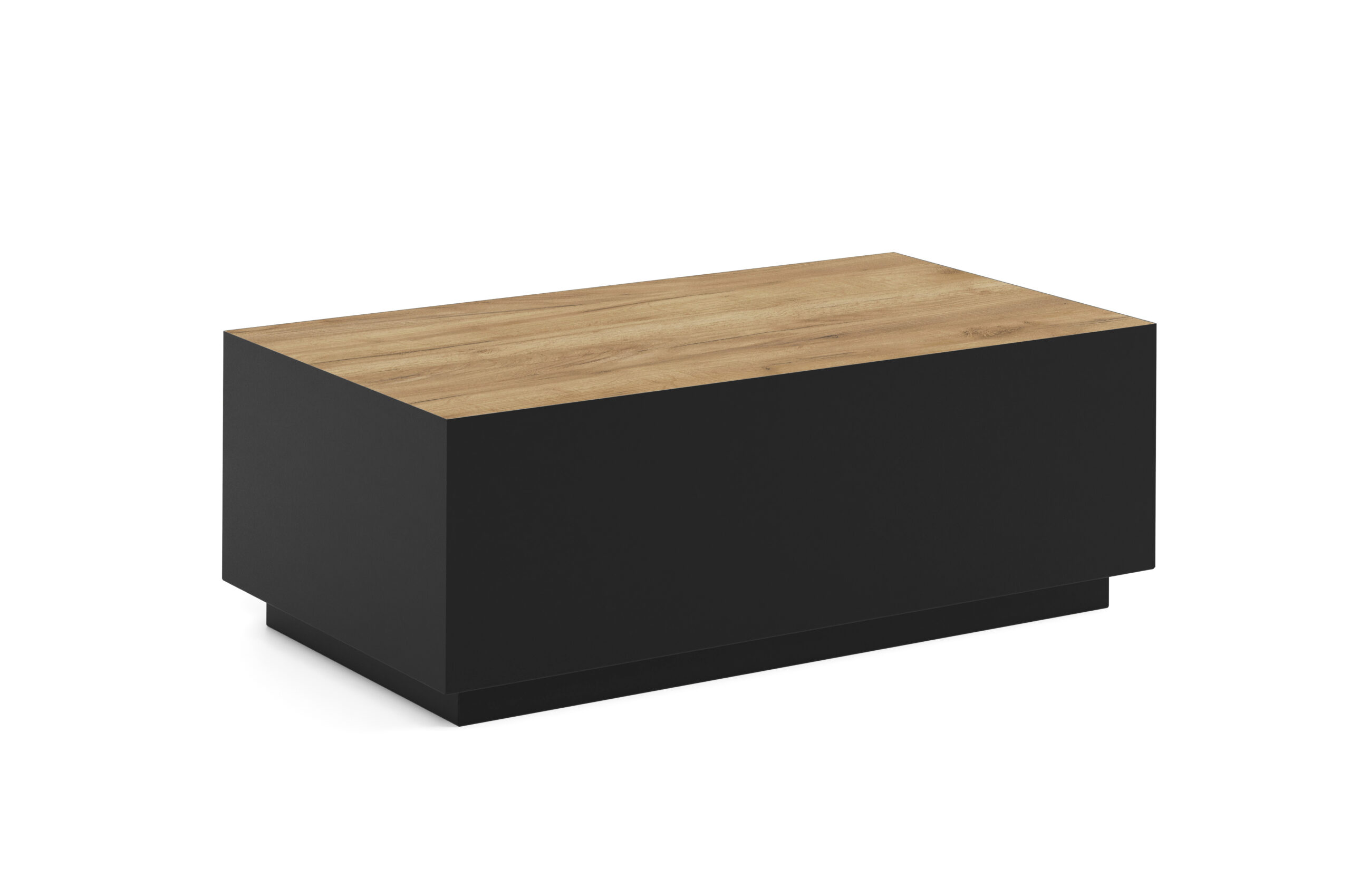 TETRA Low Rectangular Loft Coffee Table (100.6×55.2cm × H35.8cm | 18mm Top & Powder-Coated Steel Frame)