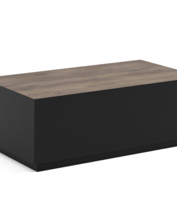 TETRA Low Rectangular Loft Coffee Table (100.6×55.2cm × H35.8cm | 18mm Top & Powder-Coated Steel Frame)