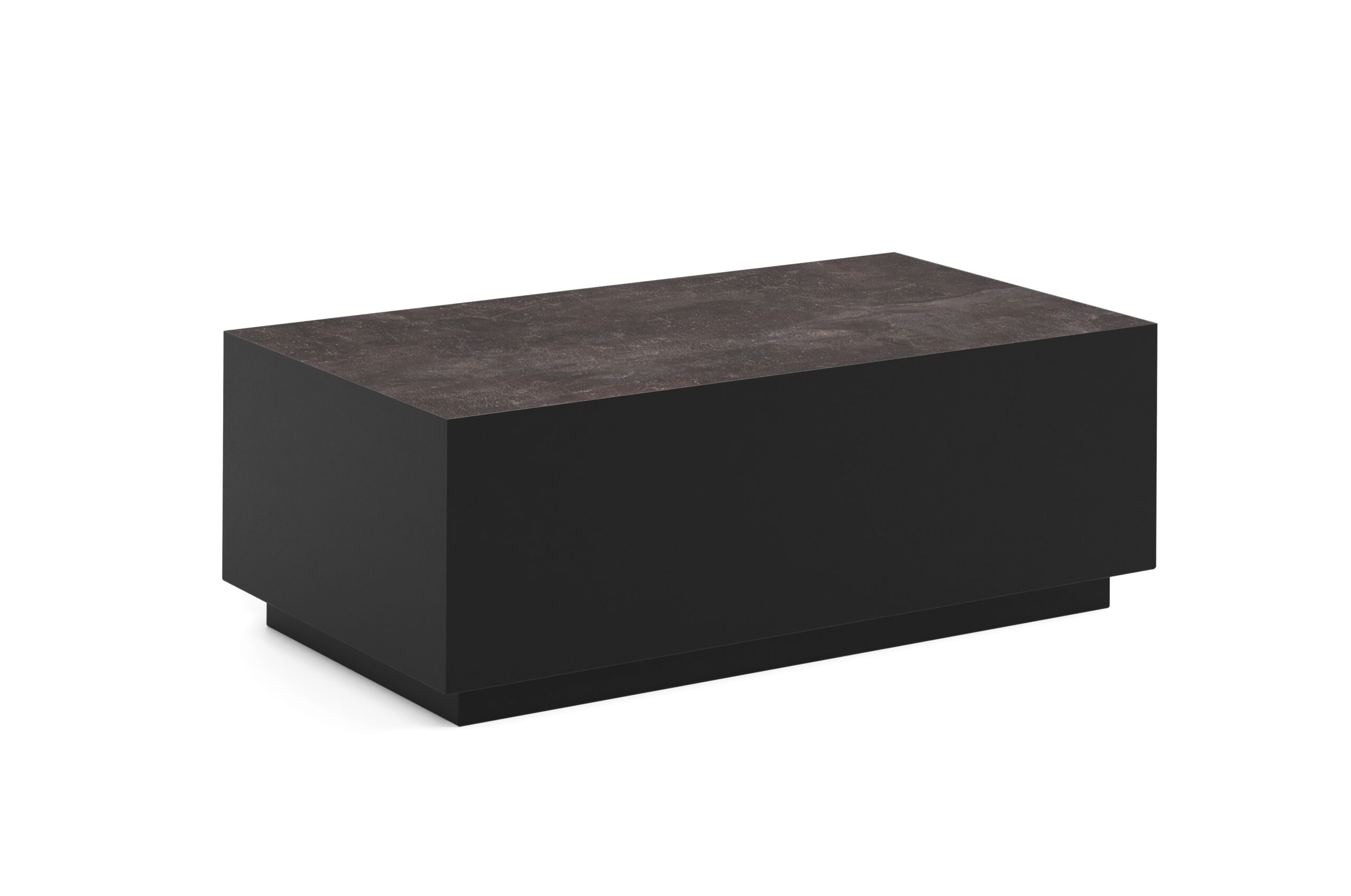 TETRA Low Rectangular Loft Coffee Table (100.6×55.2cm × H35.8cm | 18mm Top & Powder-Coated Steel Frame)