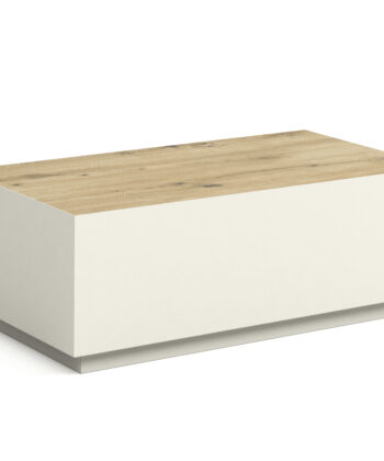 TETRA Low Rectangular Loft Coffee Table (100.6×55.2cm × H35.8cm | 18mm Top & Powder-Coated Steel Frame)