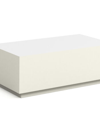 TETRA Low Rectangular Loft Coffee Table (100.6×55.2cm × H35.8cm | 18mm Top & Powder-Coated Steel Frame)